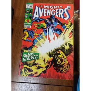 Marvel Comics The Mighty AVENGERS #65 Vision Black Panther Swordsman Fr/G 1969